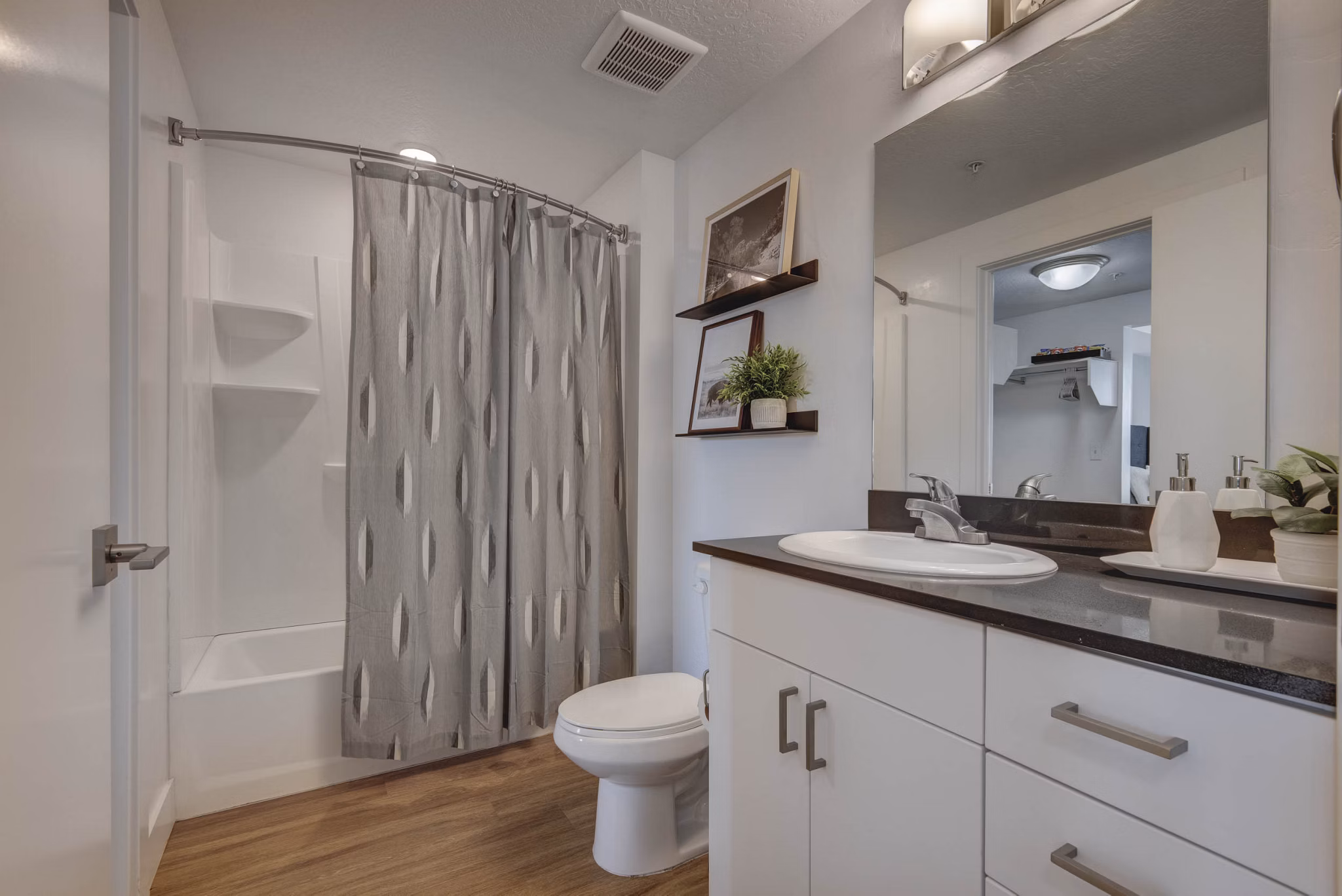 bathroom at Metro at Fireclay Retail Apartments