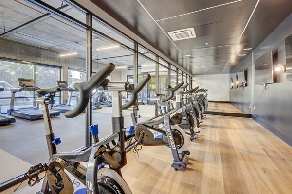 fitness center at Metro at Fireclay Retail Apartments