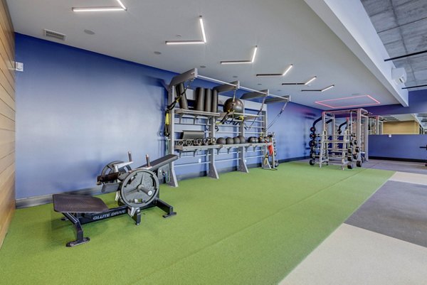 fitness center at Metro at Fireclay Apartments