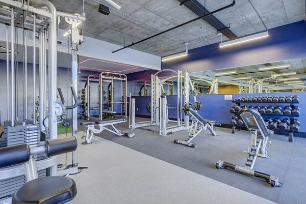 fitness center at Metro at Fireclay Retail Apartments