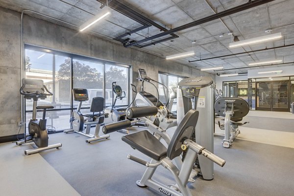fitness center at Metro at Fireclay Retail Apartments
