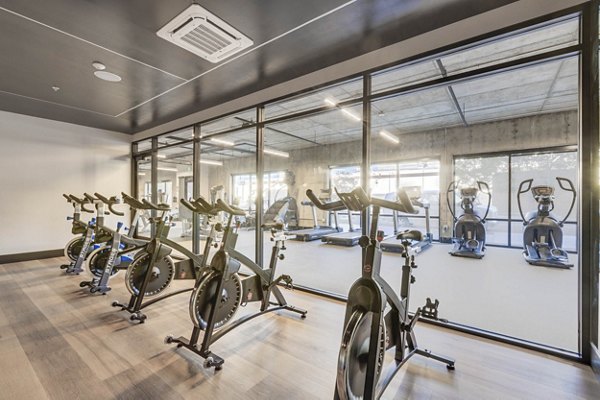 fitness center at Metro at Fireclay Retail Apartments