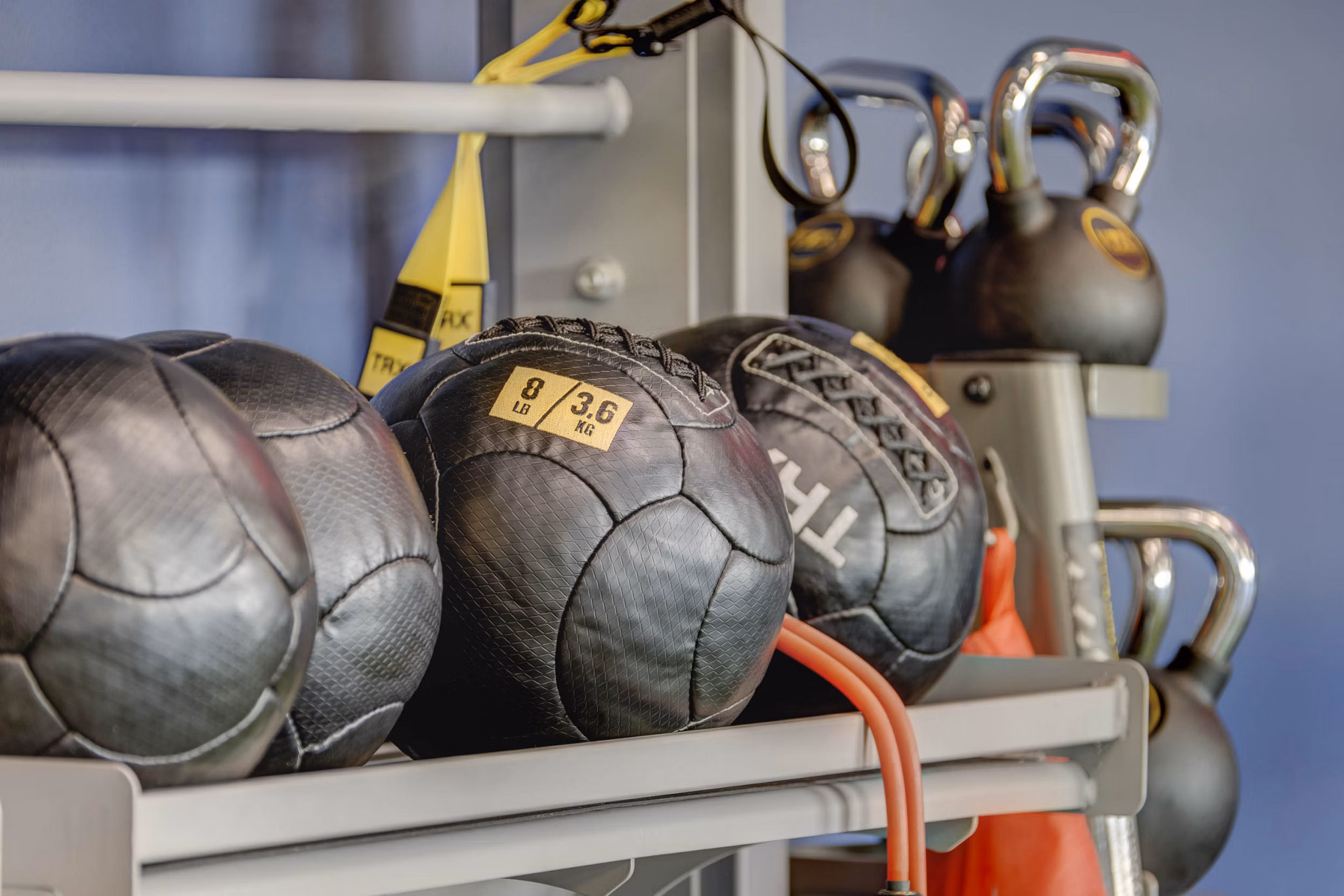 fitness center at Metro at Fireclay Retail Apartments