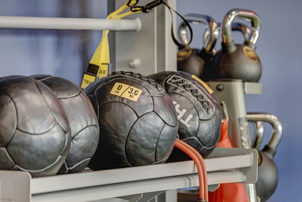 fitness center at Metro at Fireclay Retail Apartments