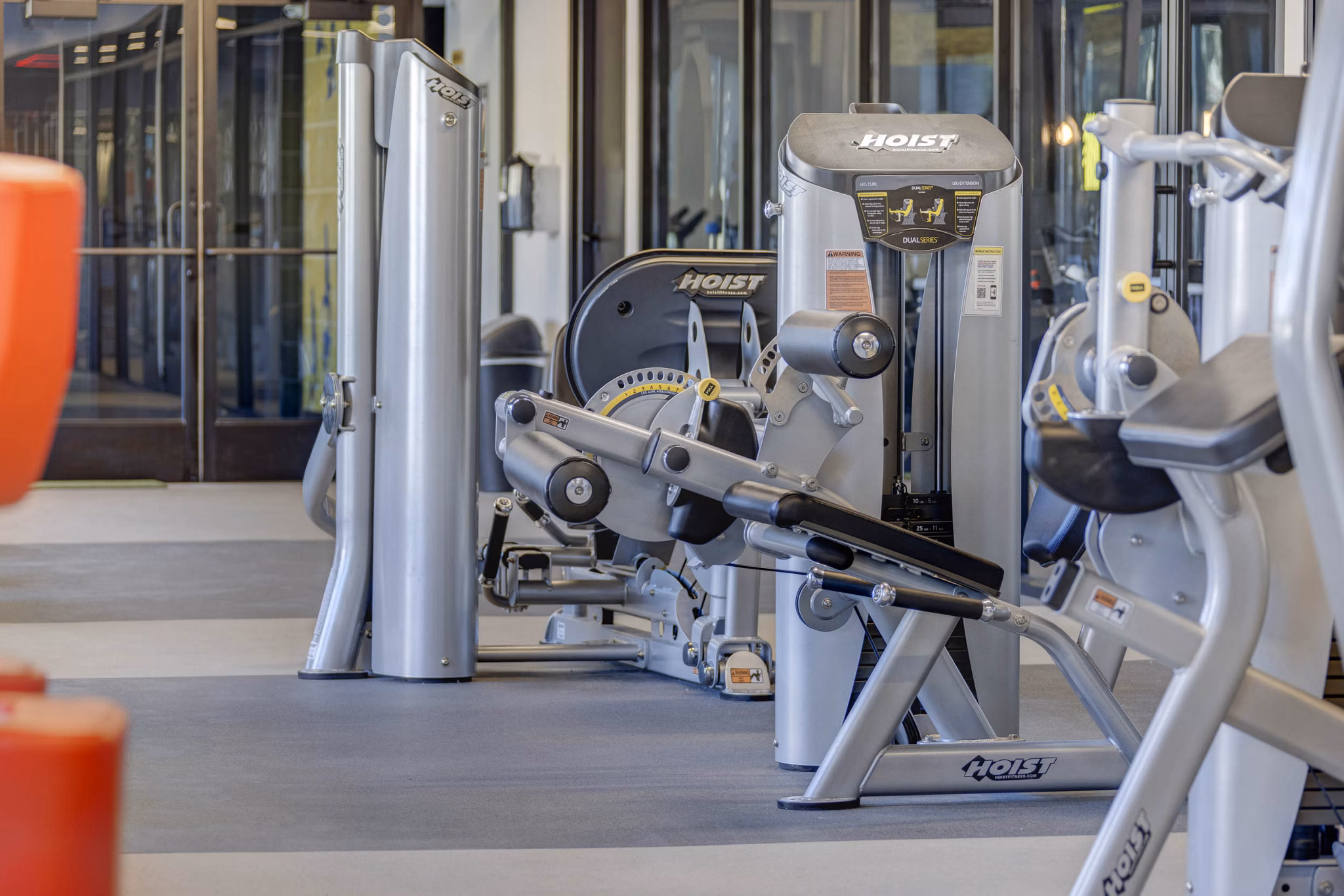fitness center at Metro at Fireclay Retail Apartments