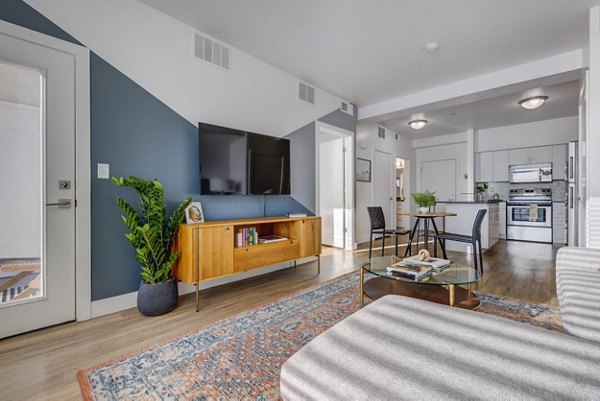 living room at Metro at Fireclay Retail Apartments
