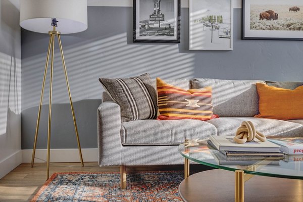 living room at Metro at Fireclay Retail Apartments