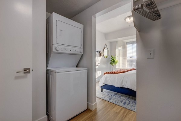 laundry room at Metro at Fireclay Apartments