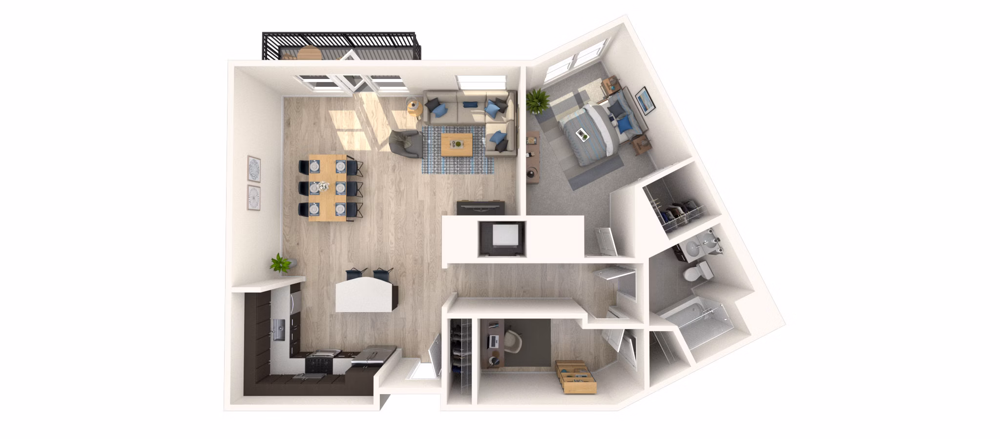 A5  Den floor plan at Arlington 360 Apartments