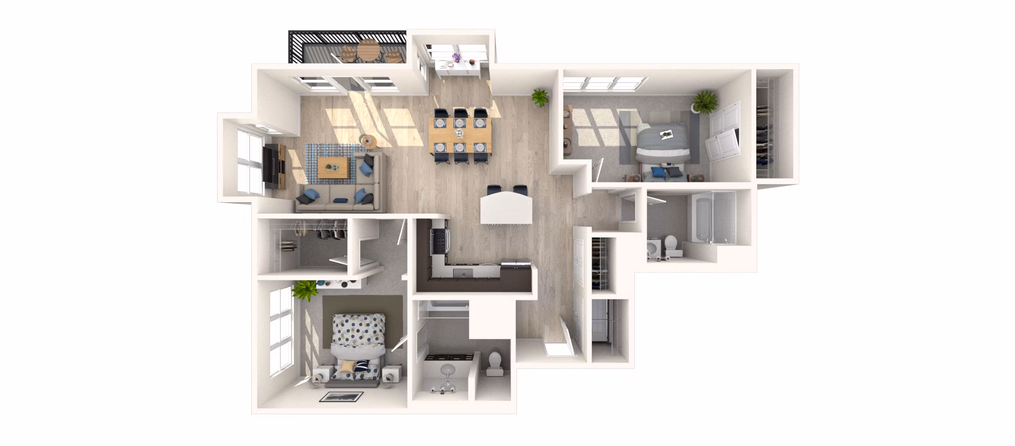 B12 floor plan at Arlington 360 Apartments