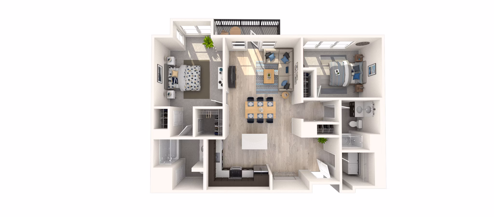 B14-2 floor plan at Arlington 360 Apartments