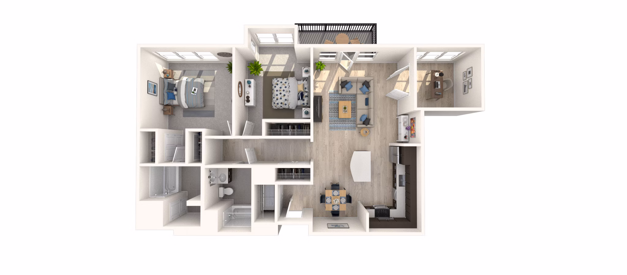 B5 Den floor plan at Arlington 360 Apartments