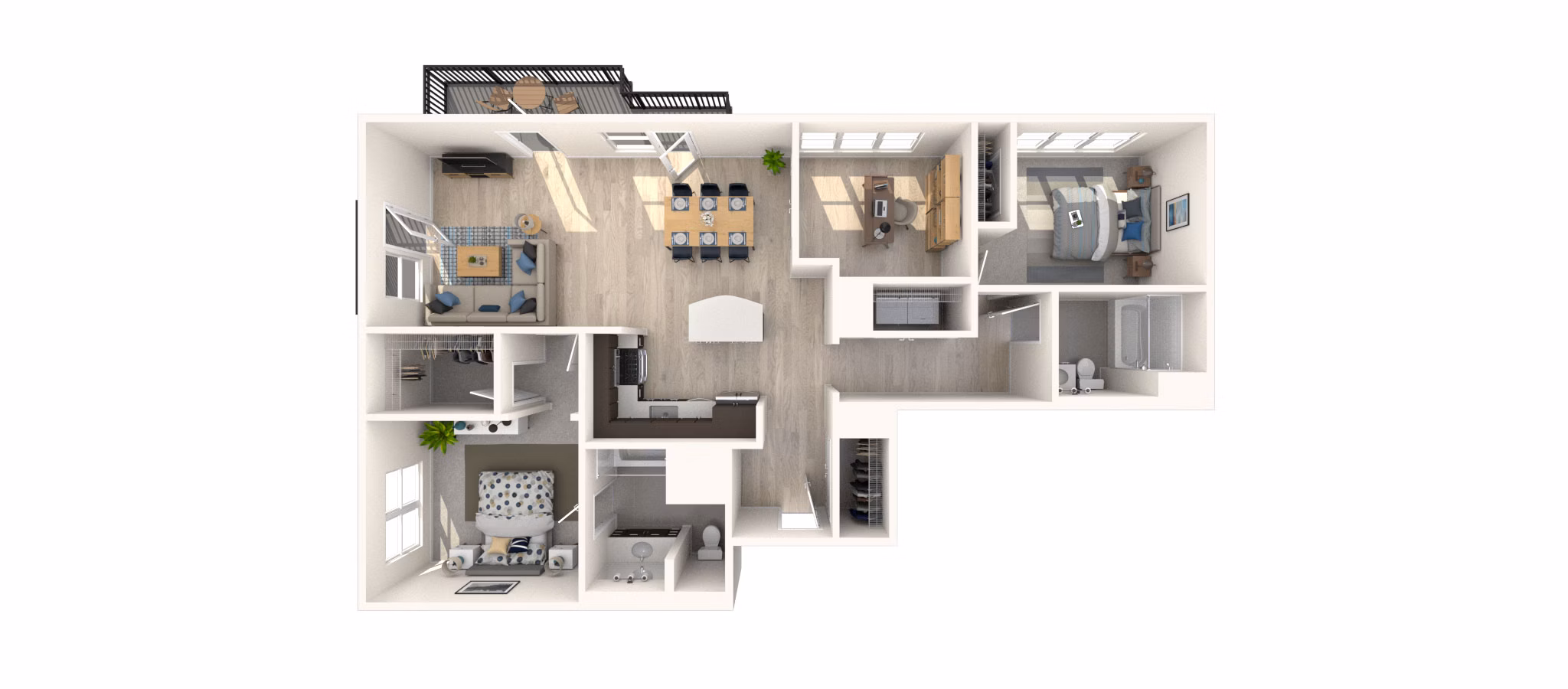 B6DEN-2 floor plan at Arlington 360 Apartments