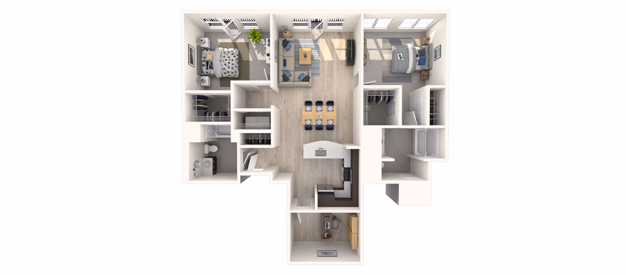B7 Den floor plan at Arlington 360 Apartments