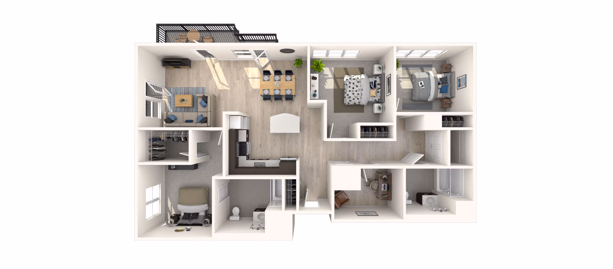 C1DEN-2 floor plan at Arlington 360 Apartments