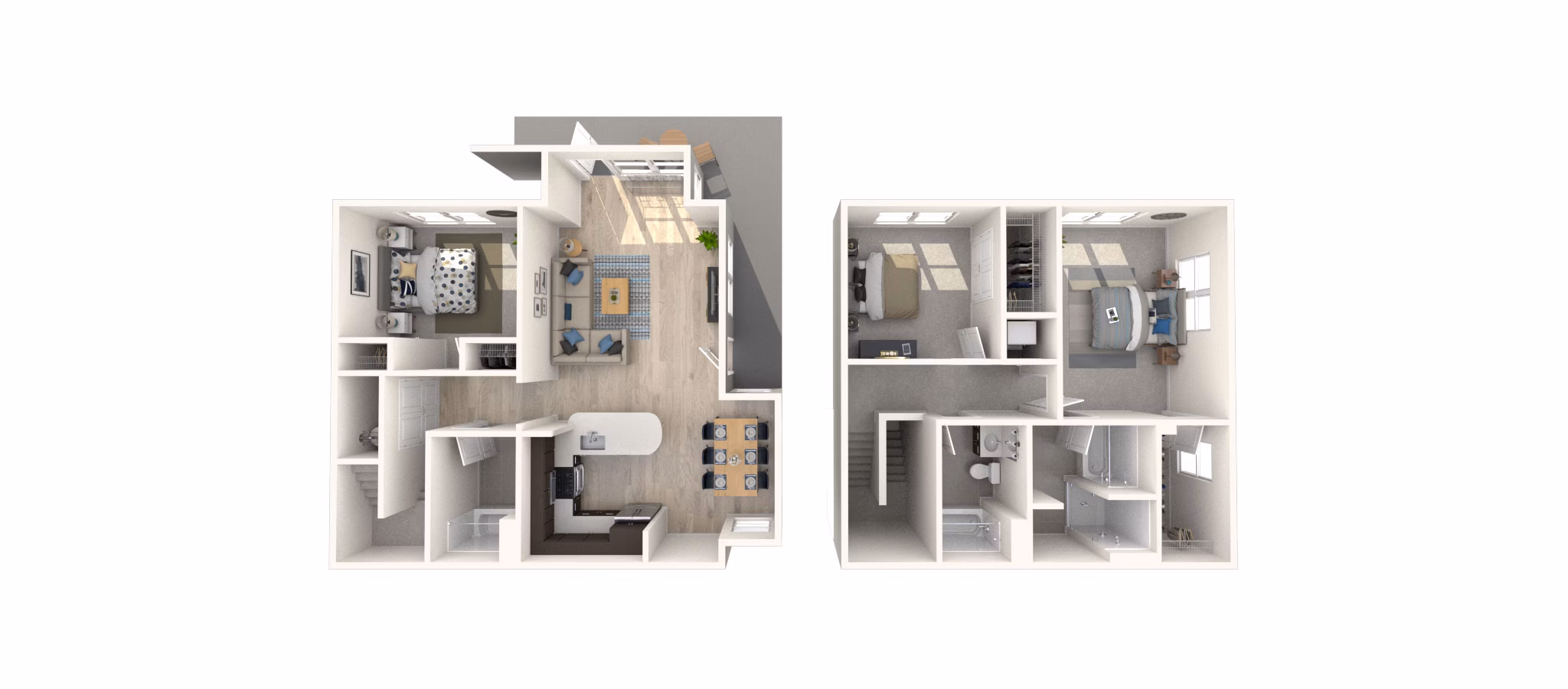 T3townhome floor plan at Arlington 360 Apartments