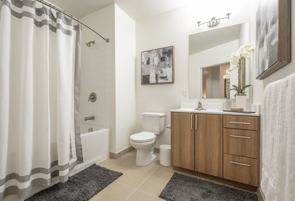 bathroom at Arlington 360 Apartments