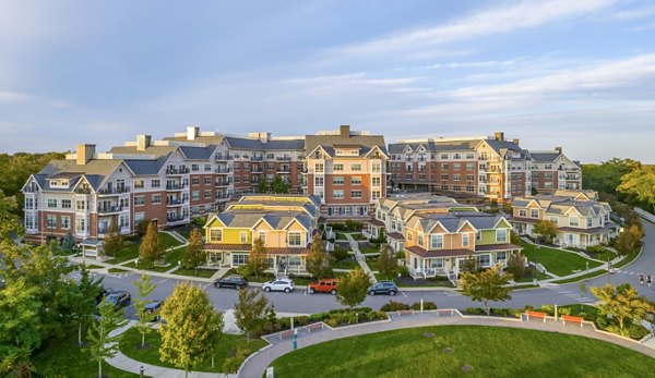View from luxury Arlington 360 Apartments: Scenic landscape with vibrant greenery surrounding the modern complex