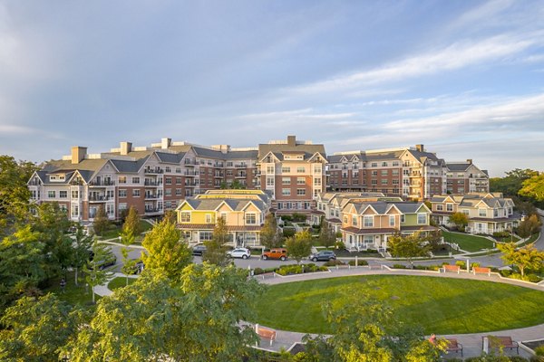 Stunning elevated view of Arlington 360 Apartments, showcasing luxury living in vibrant Arlington