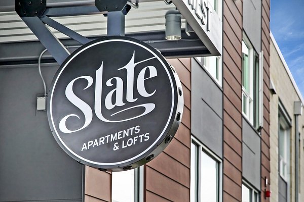 signage at Slate Apartments