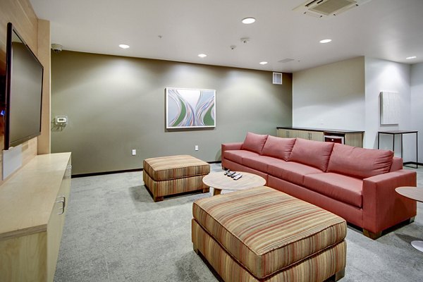 clubhouse theater at Slate Apartments
