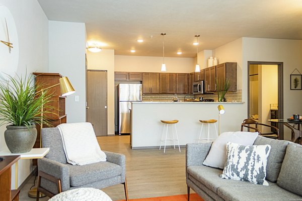 living room at Broadway190 Apartments