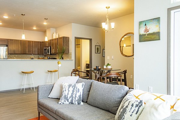 living room at Broadway190 Apartments