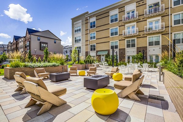 fire pit/patio at The Jameson at Kincora Apartments