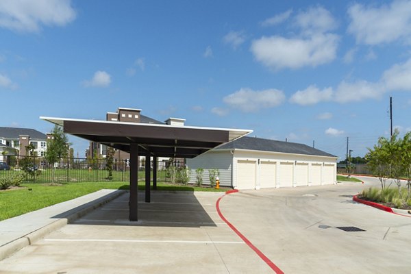 parking garage at Domain Morgans Landing Apartments