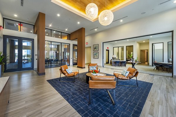 Domain Morgans Landing: Stylish clubhouse with modern decor in luxury apartments