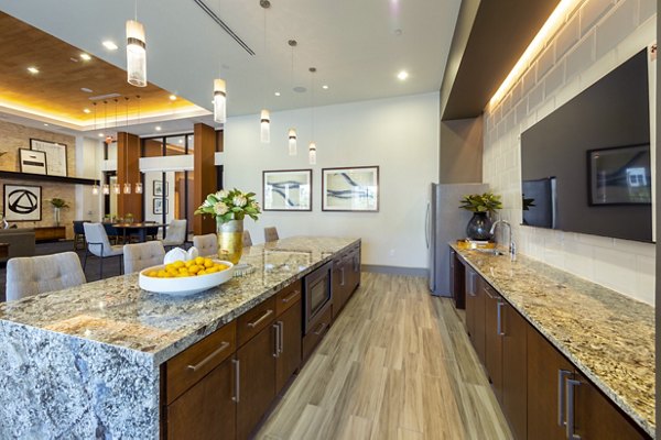 Domain Morgans Landing Apartments: Modern clubhouse featuring comfortable seating areas and stylish decor in a luxury community
