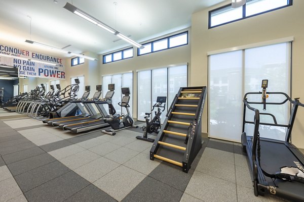 fitness center at Domain Morgans Landing Apartments