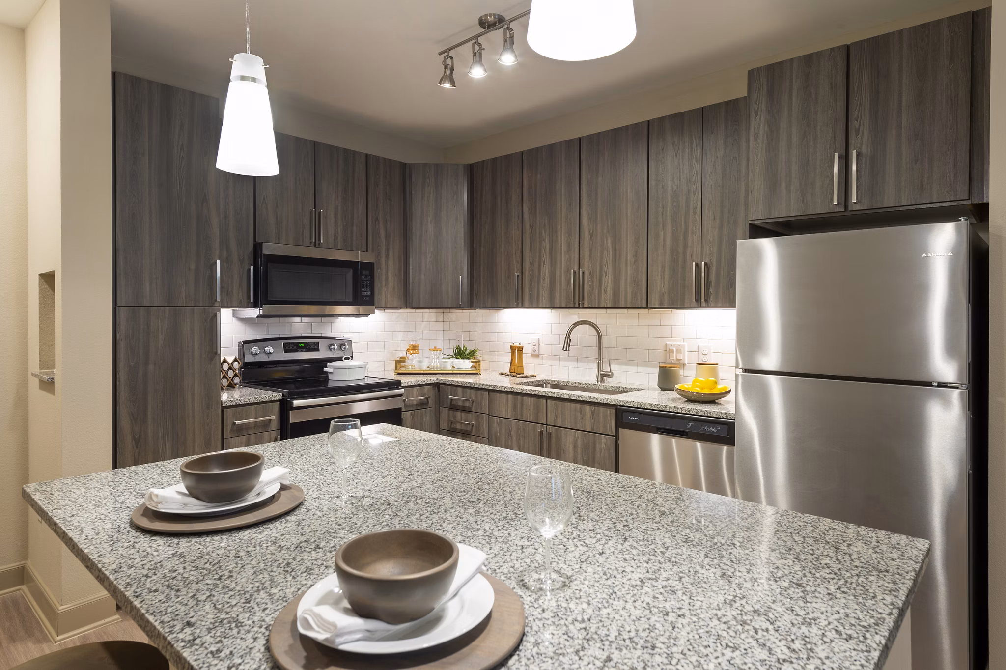 kitchen at Domain Morgans Landing Apartments
