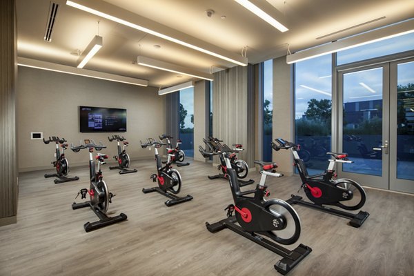 yoga/spin studio at ARQ Apartments