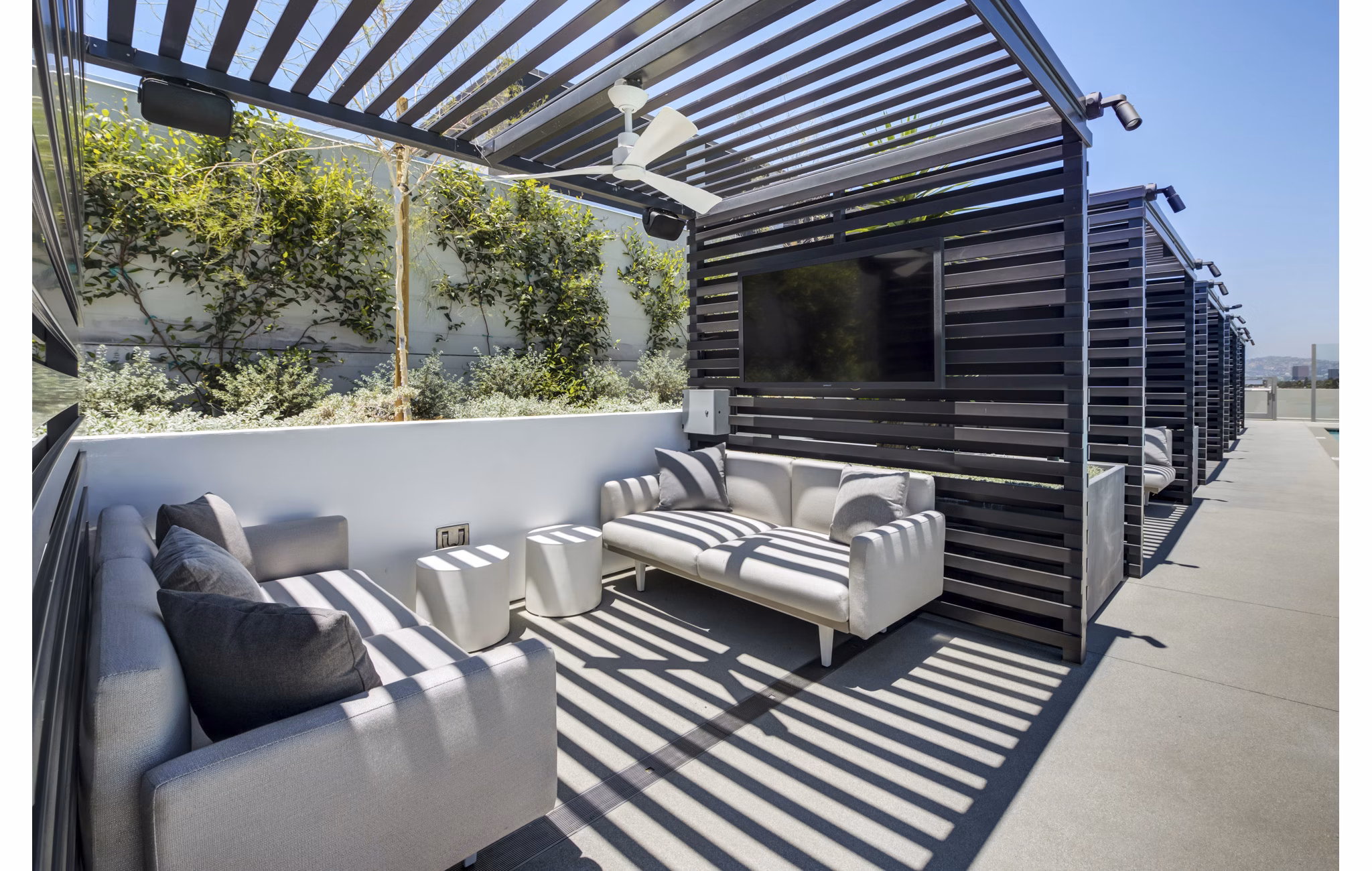 grill area at ARQ Apartments 