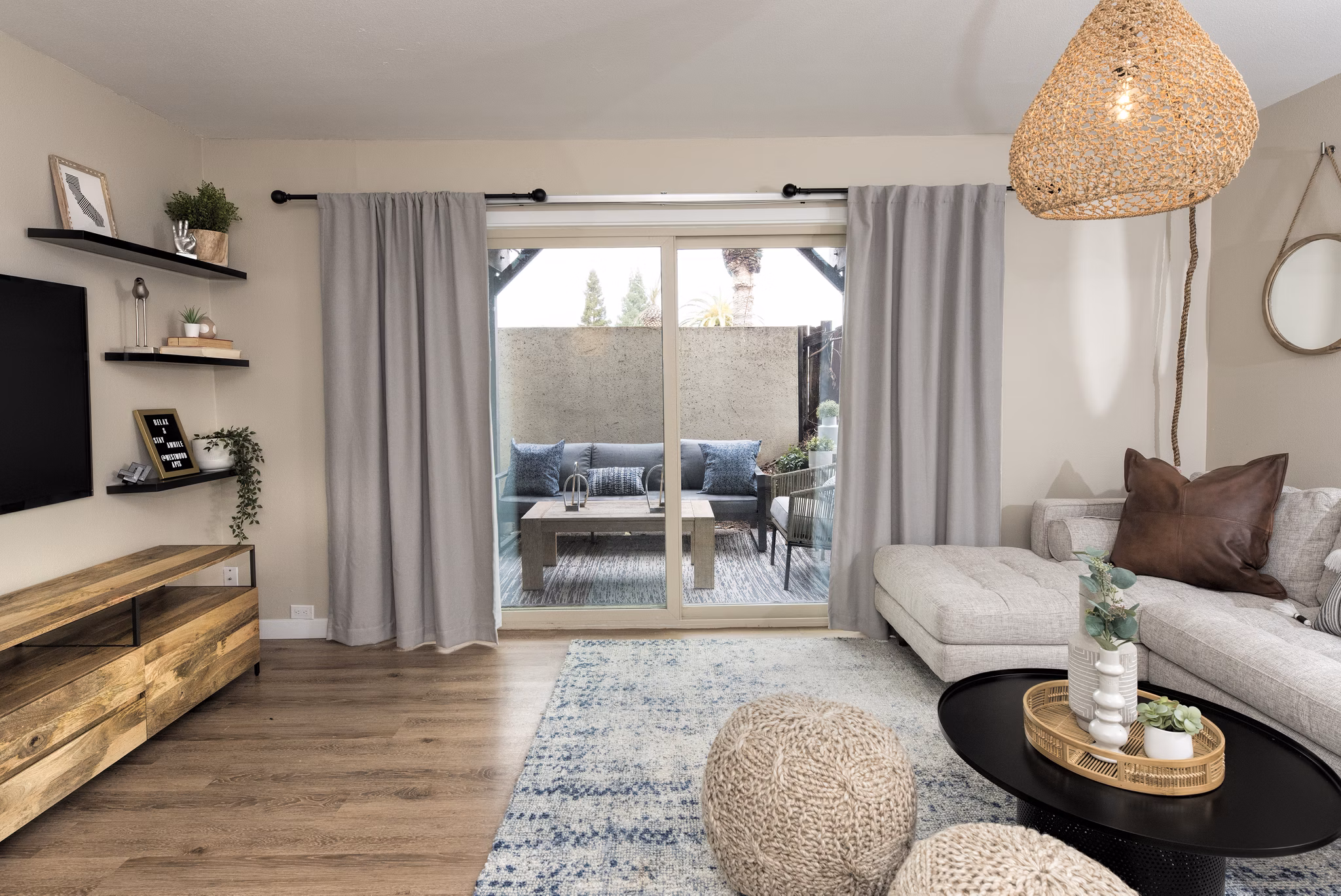 living room at Westwood Apartments
