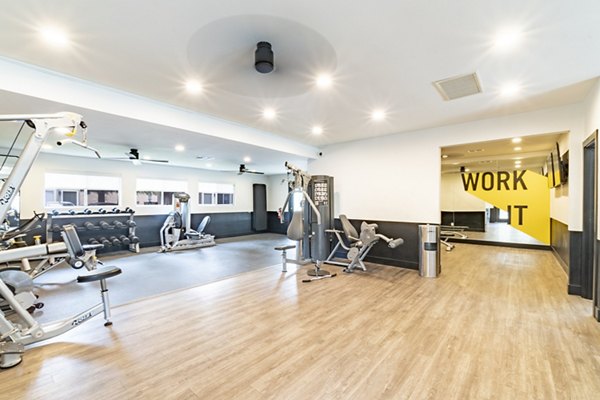 fitness center at The Luxe Apartments