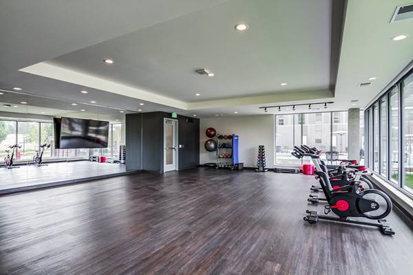 yoga/spin studio at The Fenley Apartments
