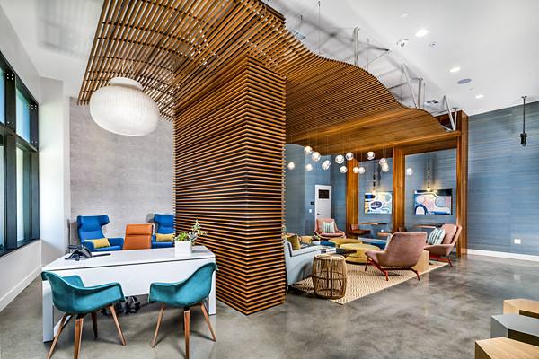 clubhouse/lobby at Junction Santa Monica Apartments