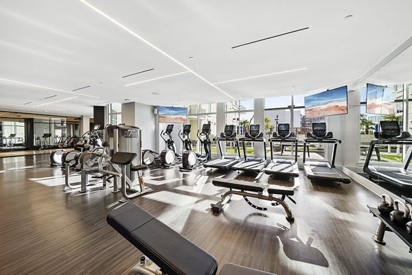 fitness center at Element SouthPark Apartments