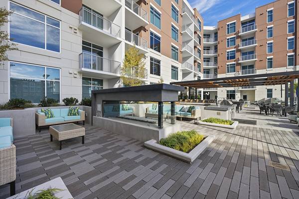 pool/fire pit at Element SouthPark Apartments