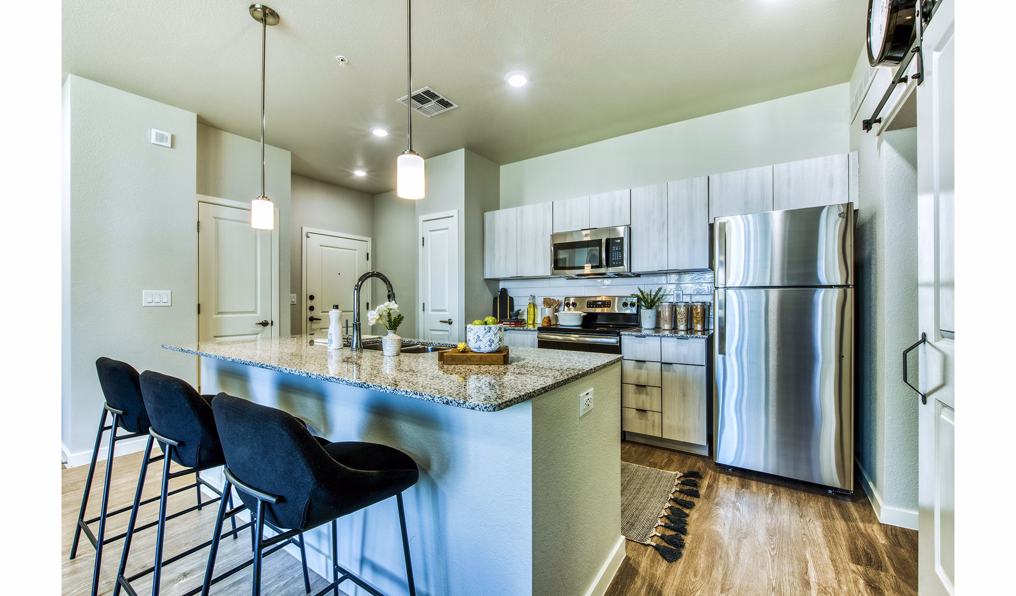 dining room at Amiya Apartments 