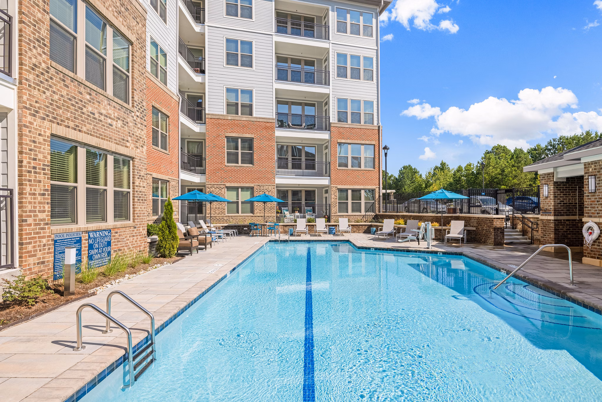 Rooftop pool offering luxury leisure at Overture Cary Apartments