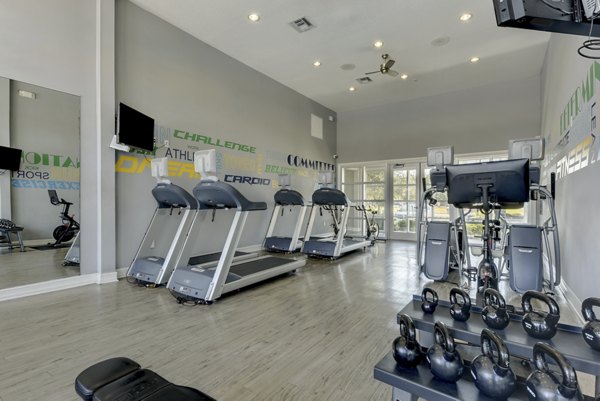 Fitness center with state-of-the-art equipment at Sage Apartments