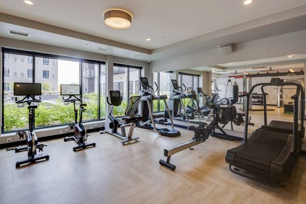 fitness center at Elan West End Apartments