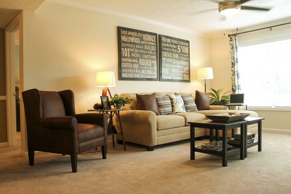 living room at Shiloh Green Apartments