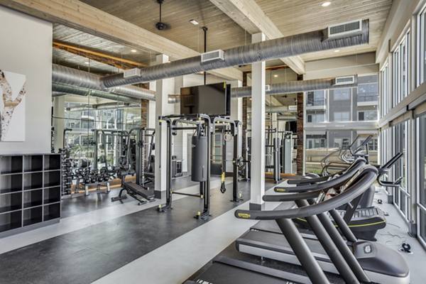fitness center at Trailhead Apartments