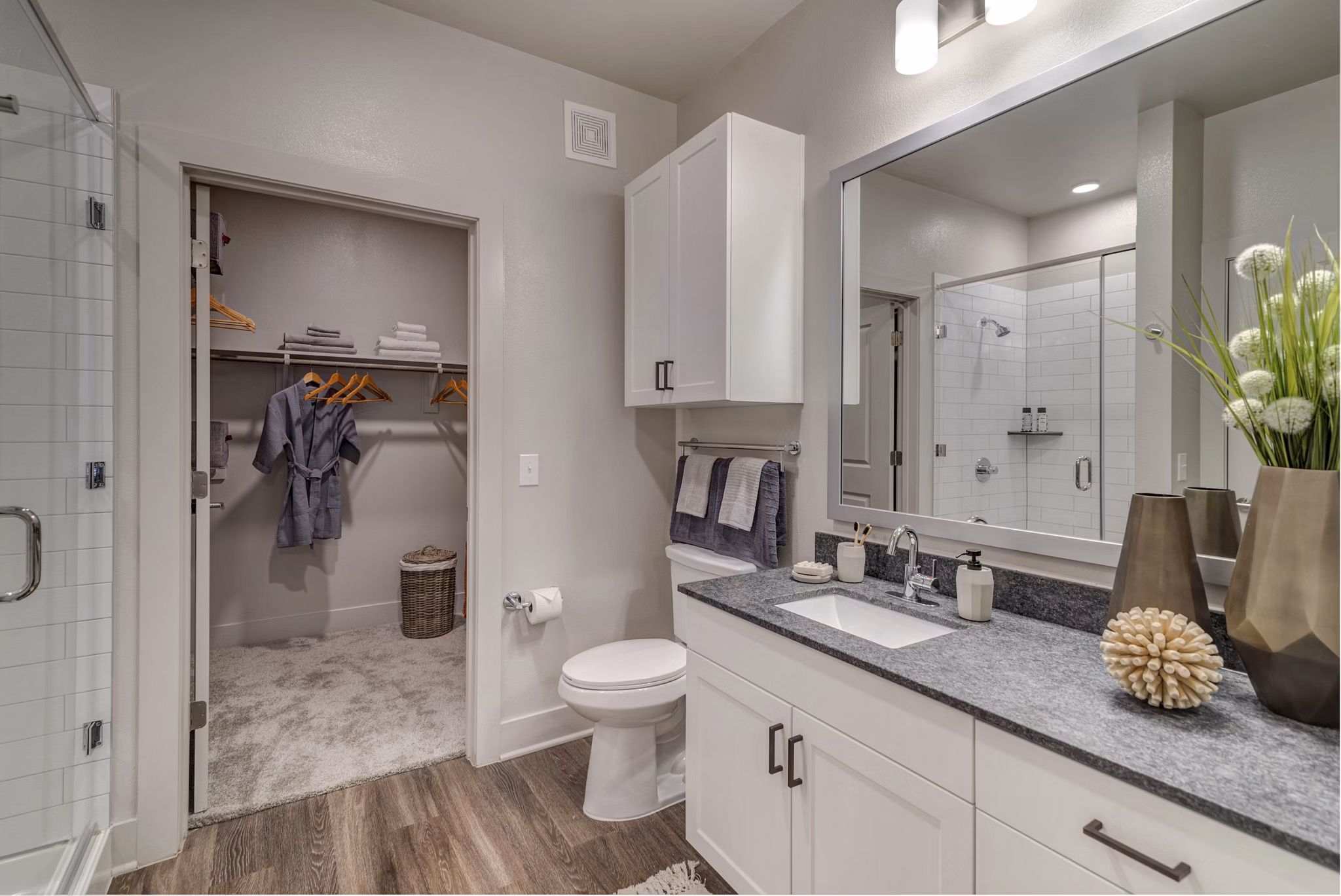 Modern bathroom with elegant fixtures at Album Keller Ranch Apartments