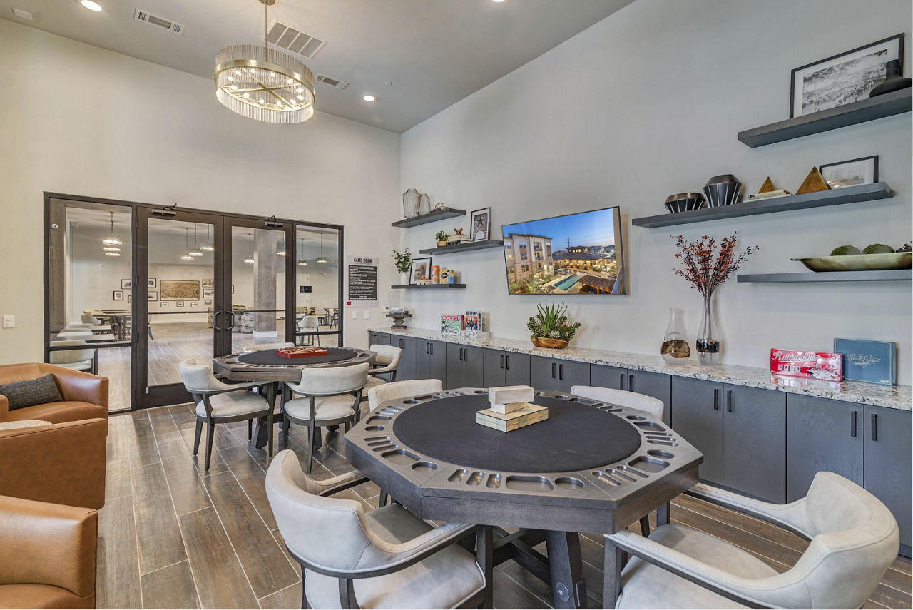 Game room at Album Keller Ranch