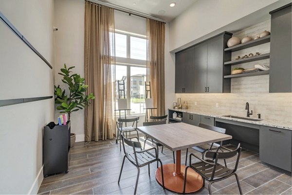 clubhouse kitchen area at Album Keller Ranch Apartments